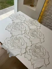 Rose | 6’lı Amerikan Servis | Ekru&Gümüş