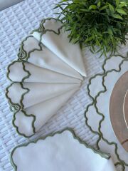 Luna | Amerikan Servis | Ekru & Yeşil