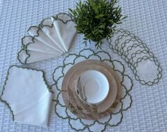 Luna | Amerikan Servis | Ekru & Yeşil