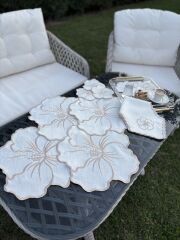 Hibiskus | Amerikan Servis | Ekru&Bej