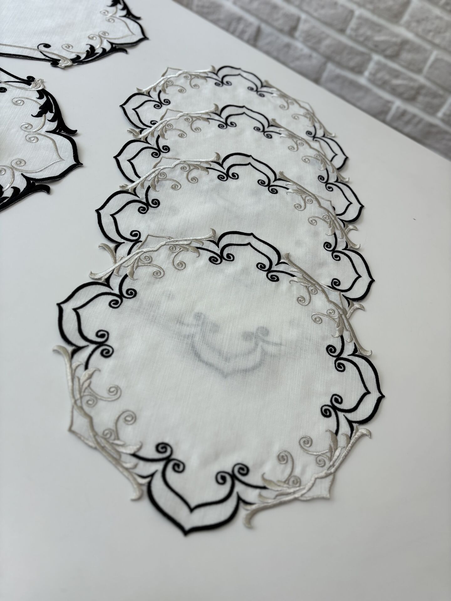 Barok | Peçete | Siyah&Gümüş