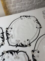 Barok | Amerikan Servis&Peçete | Siyah&Gümüş