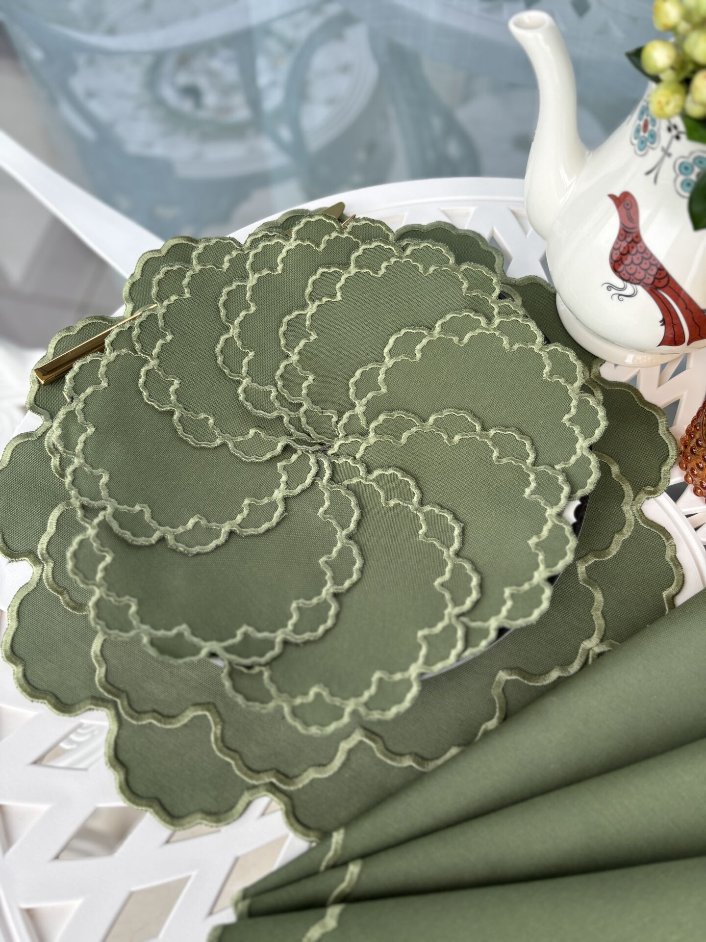 Luna | 2’li Kokteyl Peçete | Yeşil