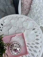 Belle | 6’lı Kokteyl Peçete | Ekru&Pudra