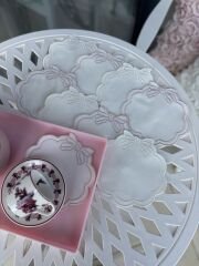 Belle | 6’lı Kokteyl Peçete | Ekru&Pudra