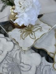 Lilyum | Tepsi Örtüsü | Ekru&Gold