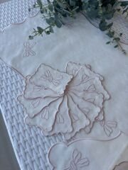 Mirabelle | 6’lı Kokteyl Peçete | Ekru&Pudra