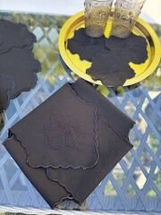 Hibiskus | Ekmek Örtüsü | Siyah