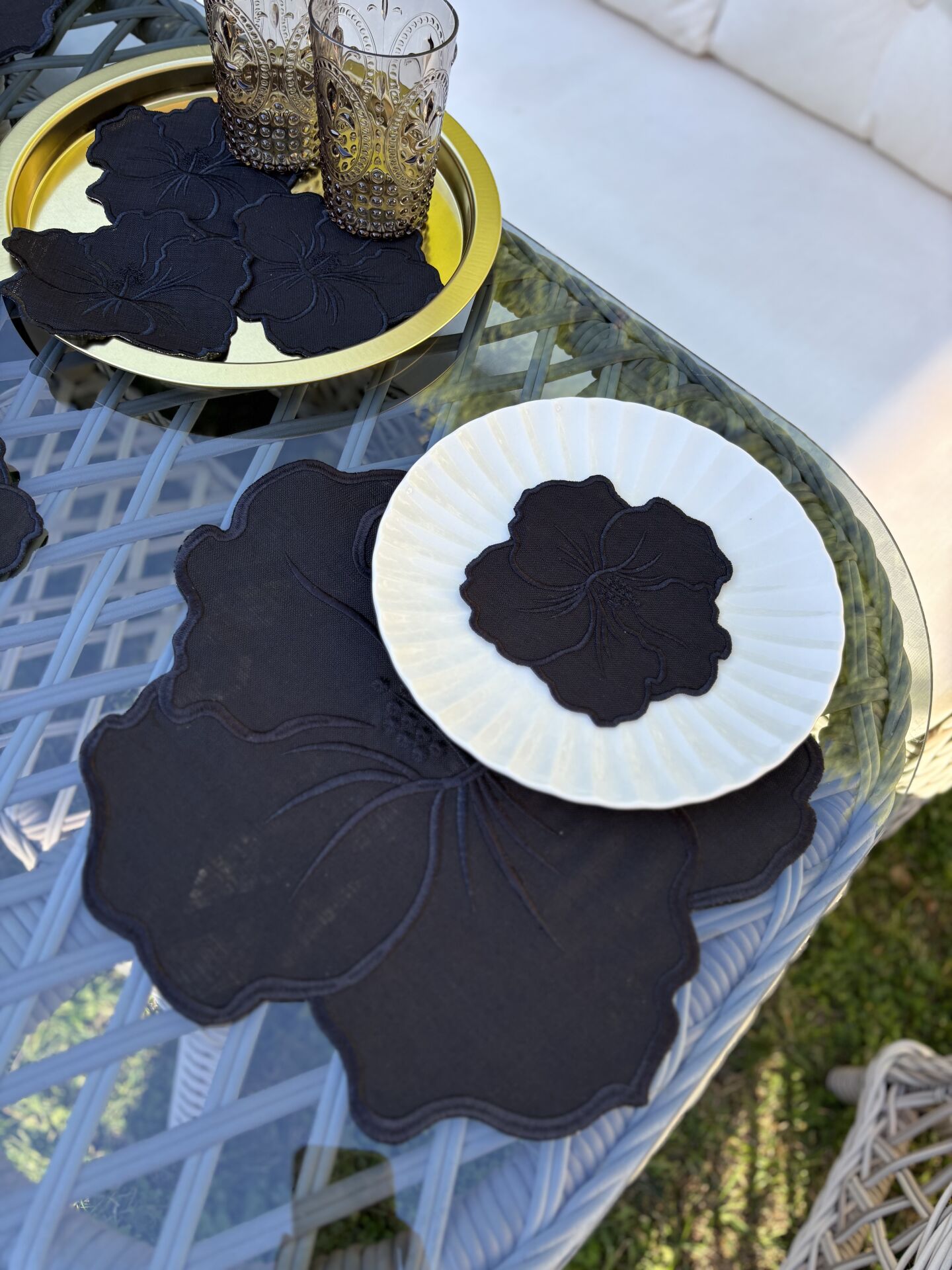 Hibiskus | Amerikan Servis | Siyah