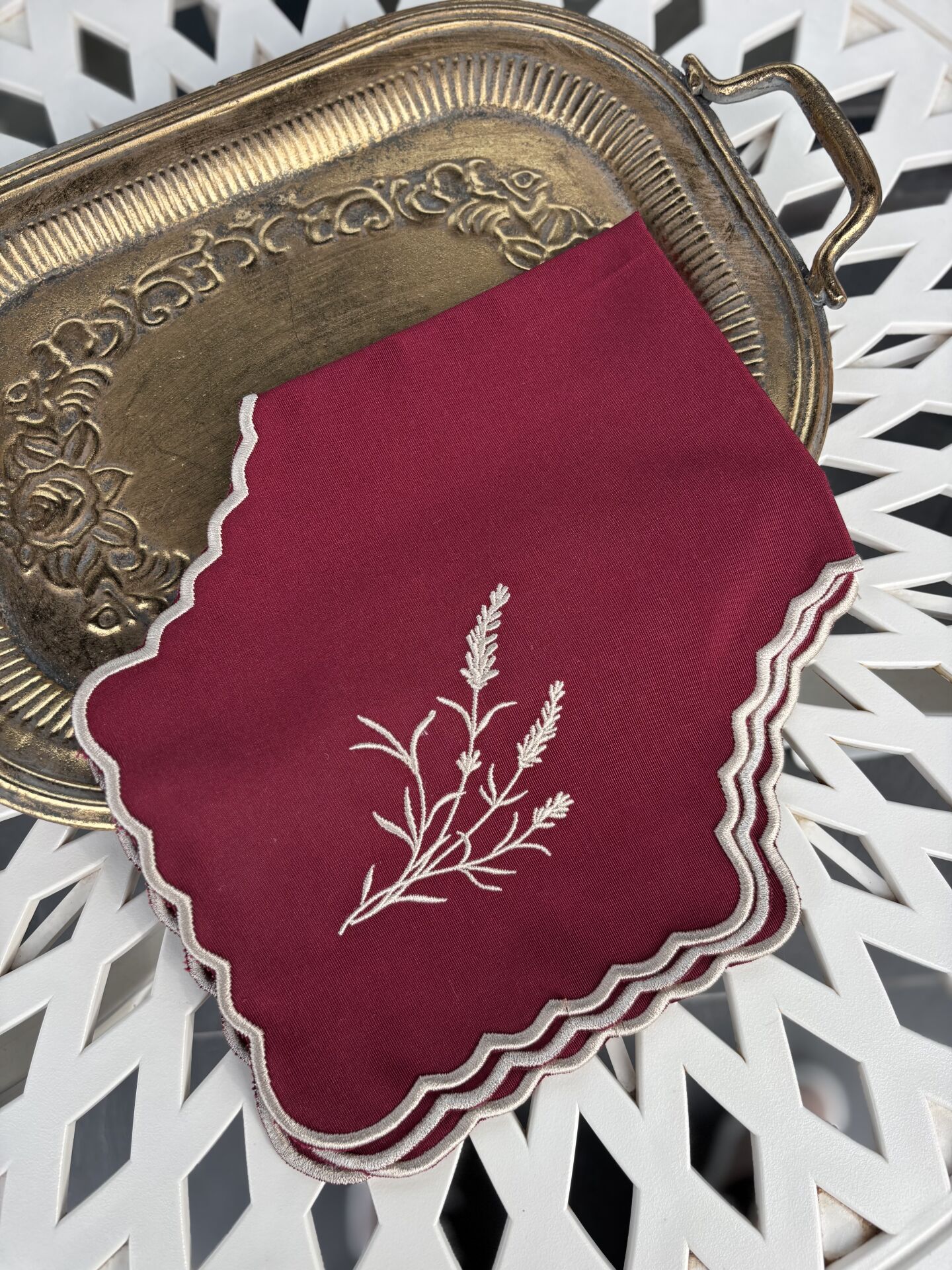 Lavanta | Ekmek Örtüsü | Bordo